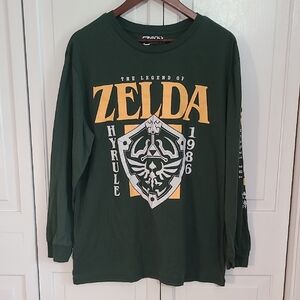 Nintendo Legend of Zelda Green Long Sleeve Shirt XL